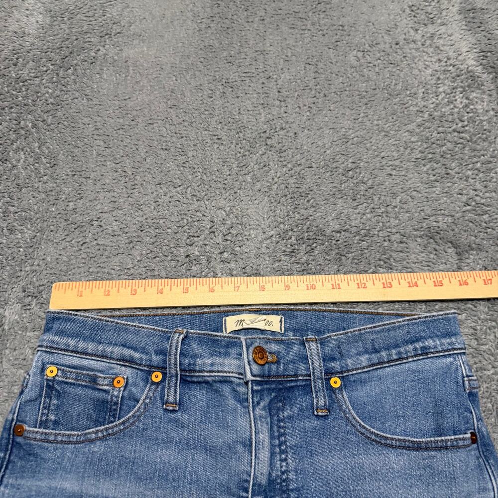 Madewell Jeans Womens 28 (31x27) Mid Rise Kick Out Blue Denim - Picture 8 of 11